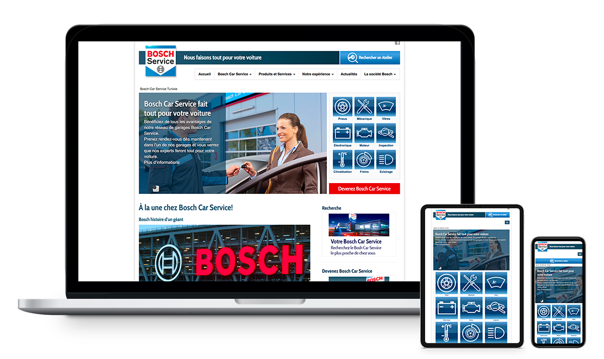 Site web de Bosch Car Service Tunisie